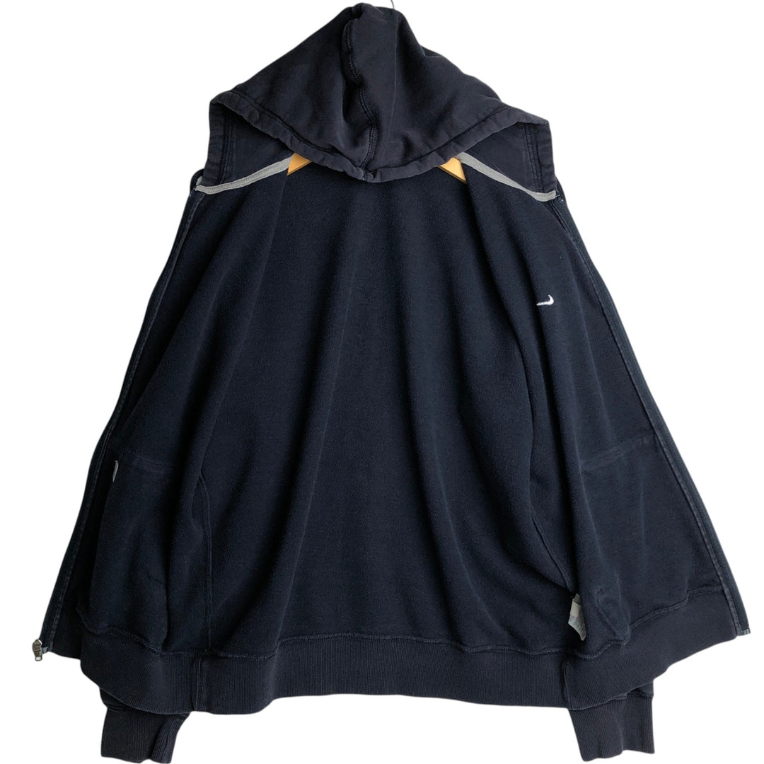 Nike Sweat Full Zip Hoodie Men's Size L cotton black type Vintage Second Hand