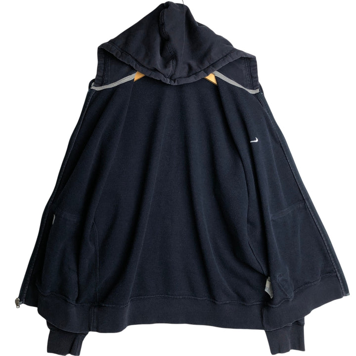 Nike Sweat Full Zip Hoodie Men's Size L cotton black type Vintage Second Hand