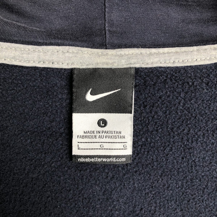 Nike Sweat Full Zip Hoodie Men's Size L cotton black type Vintage Second Hand