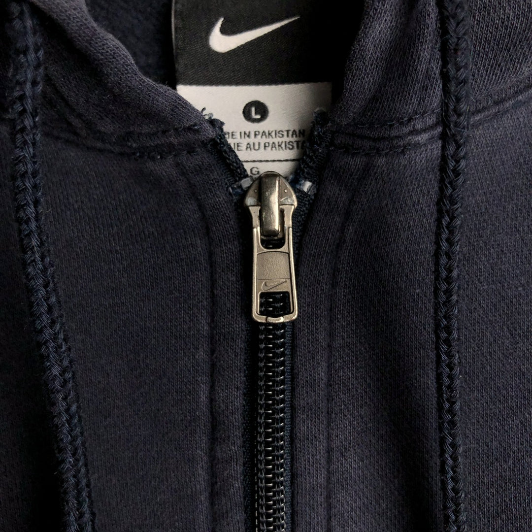Nike Sweat Full Zip Hoodie Men's Size L cotton black type Vintage Second Hand