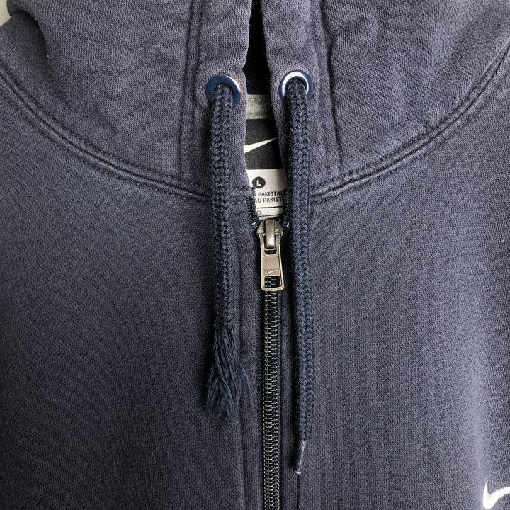 Nike Sweat Full Zip Hoodie Men's Size L cotton black type Vintage Second Hand