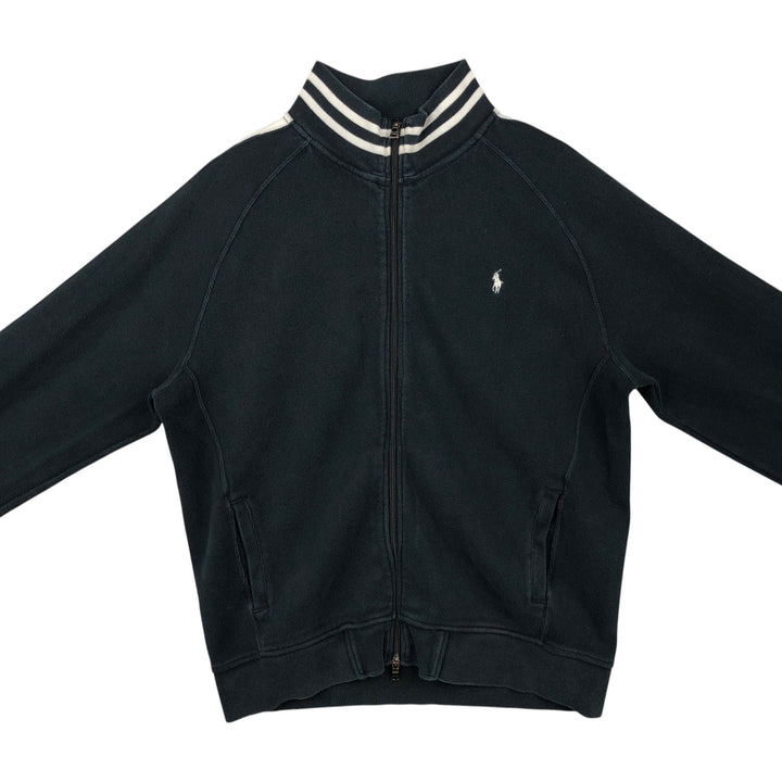 Ralph Lauren POLO by Ralph Lauren full zip sweatshirt, men's XL size cotton black type Vintage Second Hand