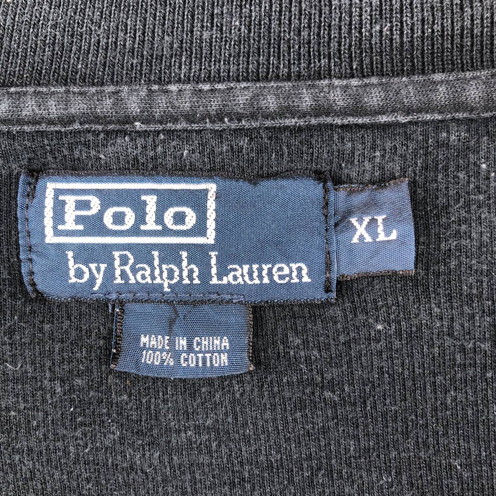 Ralph Lauren POLO by Ralph Lauren full zip sweatshirt, men's XL size cotton black type Vintage Second Hand