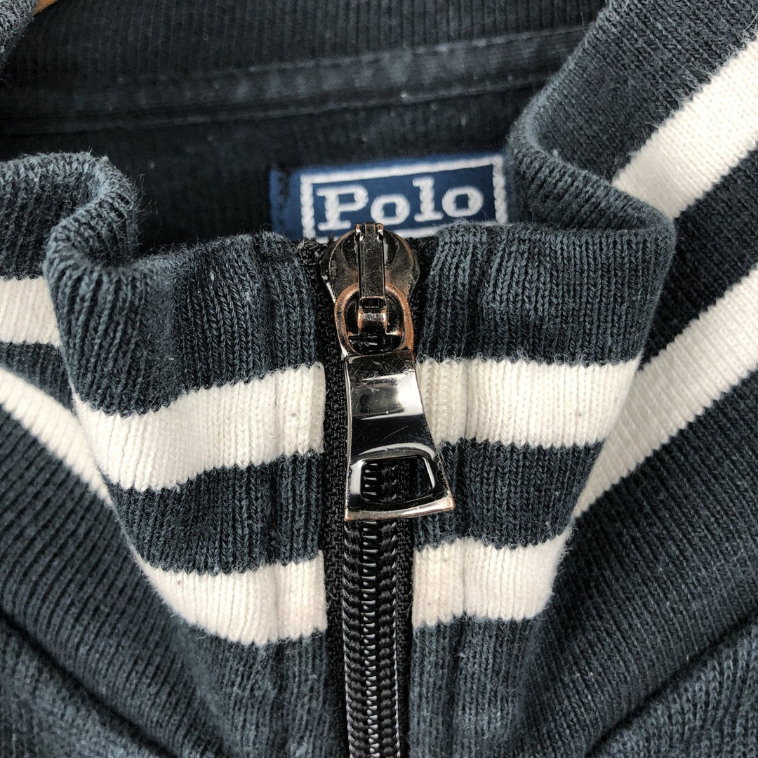 Ralph Lauren POLO by Ralph Lauren full zip sweatshirt, men's XL size cotton black type Vintage Second Hand