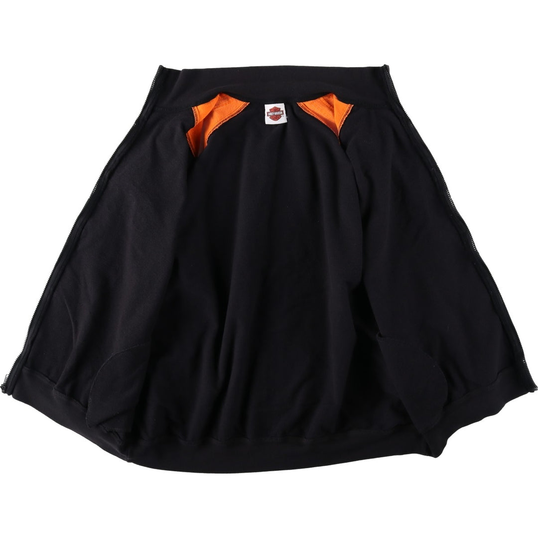 2000'S Harley-Davidson full-zip sweatshirt, men's size XL cotton black type Vintage Second Hand
