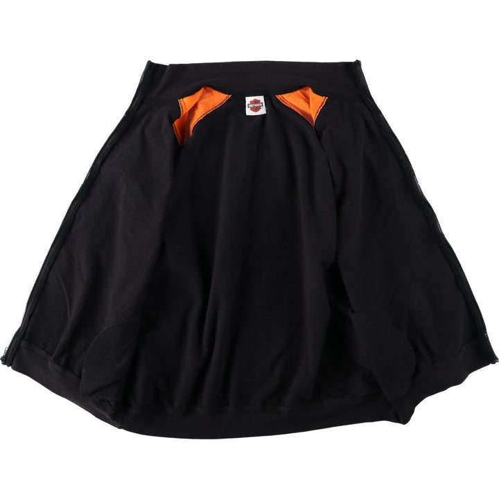 2000'S Harley-Davidson full-zip sweatshirt, men's size XL cotton black type Vintage Second Hand