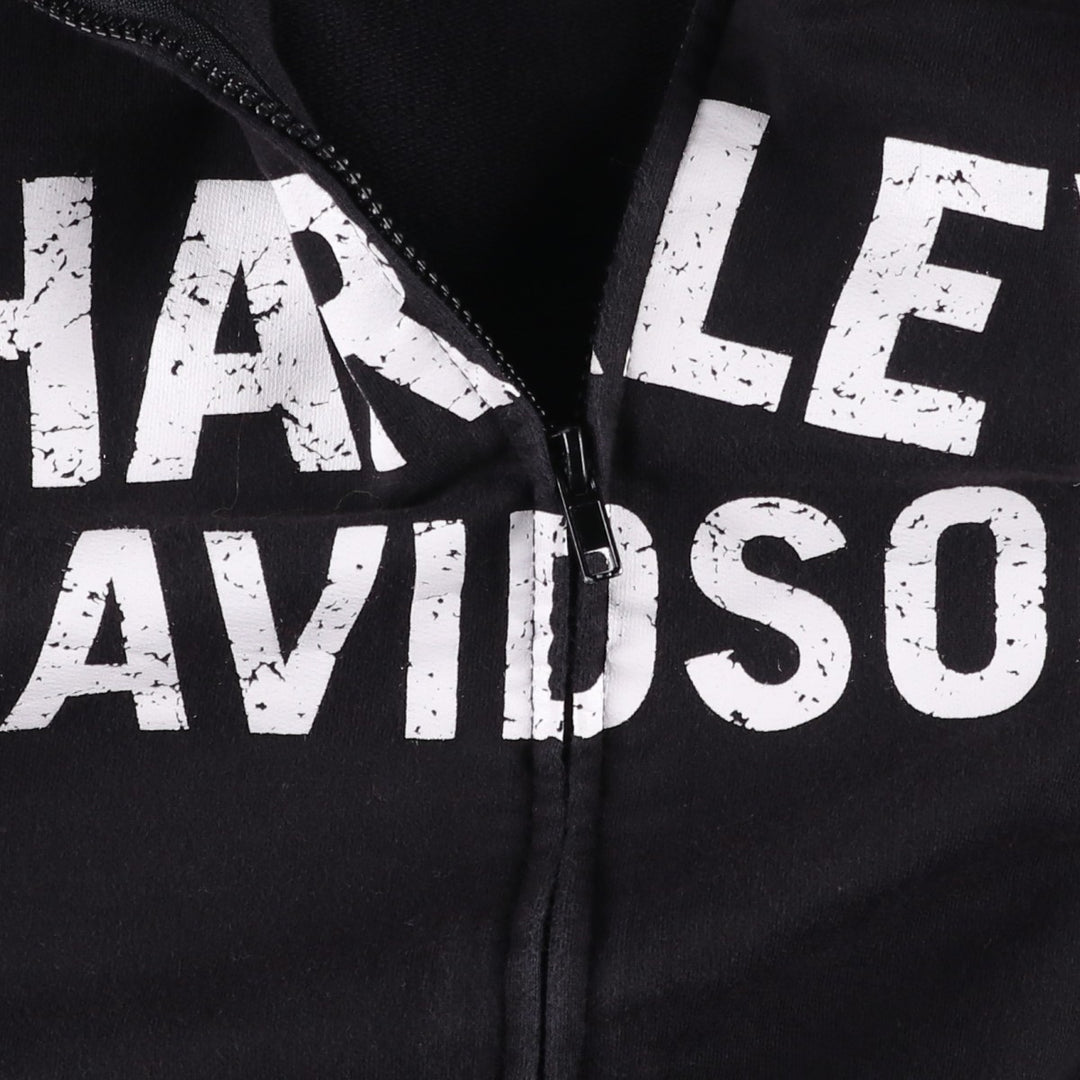 2000'S Harley-Davidson full-zip sweatshirt, men's size XL cotton black type Vintage Second Hand