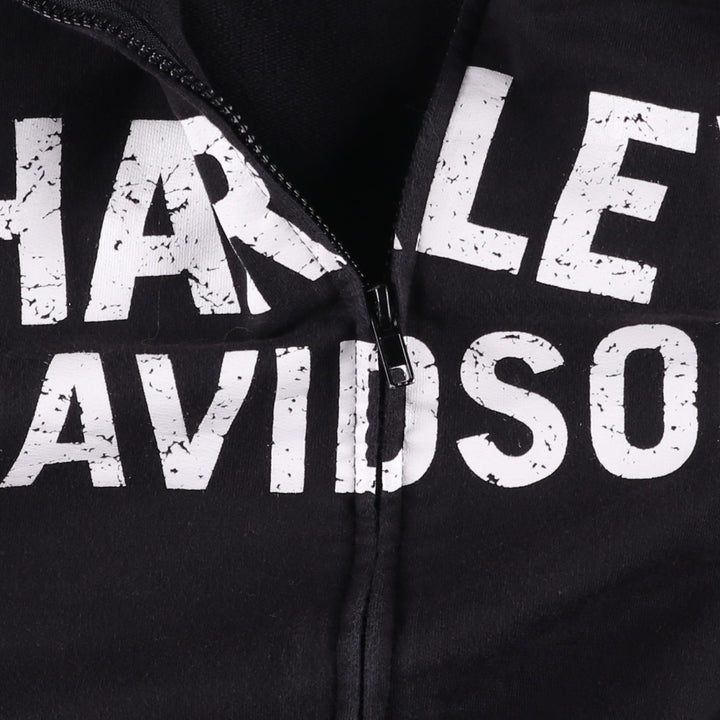 2000'S Harley-Davidson full-zip sweatshirt, men's size XL cotton black type Vintage Second Hand