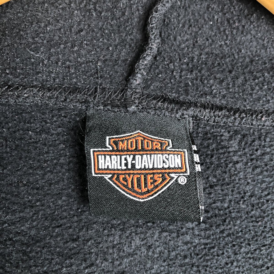 Harley-Davidson Motorcycle Sweat Full-Zip Hoodie, Men's Size S (approx.) cotton black type Vintage Second Hand