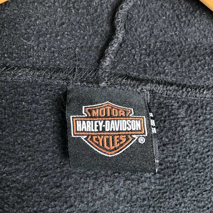 Harley-Davidson Motorcycle Sweat Full-Zip Hoodie, Men's Size S (approx.) cotton black type Vintage Second Hand