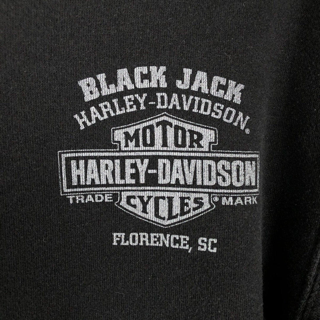 Harley-Davidson Motorcycle Sweat Full-Zip Hoodie, Men's Size S (approx.) cotton black type Vintage Second Hand