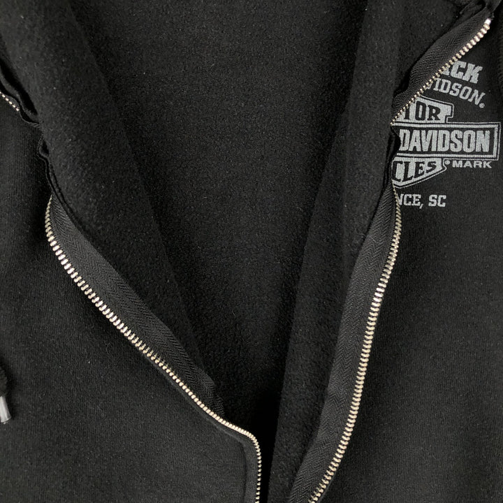 Harley-Davidson Motorcycle Sweat Full-Zip Hoodie, Men's Size S (approx.) cotton black type Vintage Second Hand