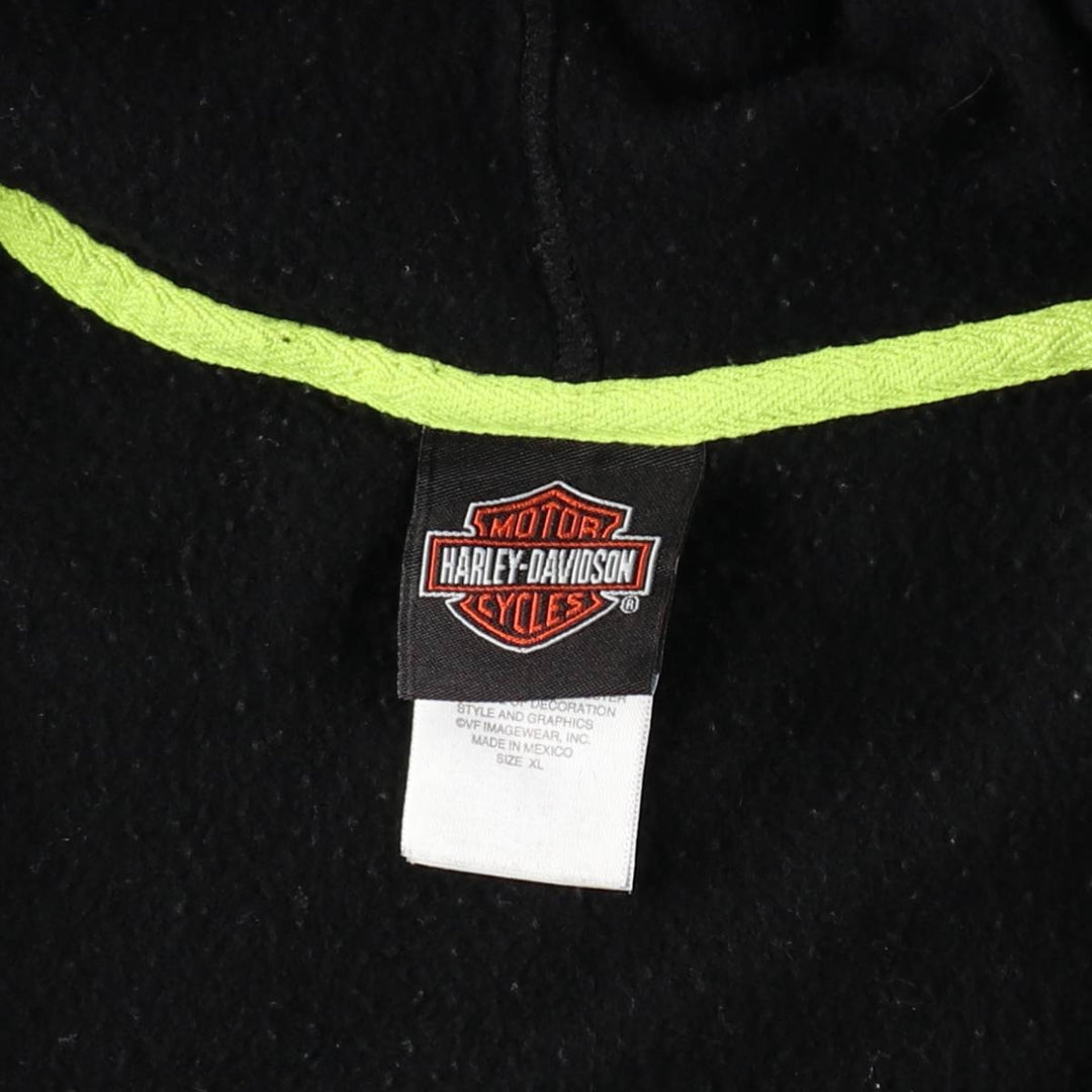 Harley-Davidson Men's Full-Zip Hoodie (XL) cotton black type Vintage Second Hand