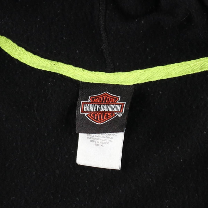 Harley-Davidson Men's Full-Zip Hoodie (XL) cotton black type Vintage Second Hand