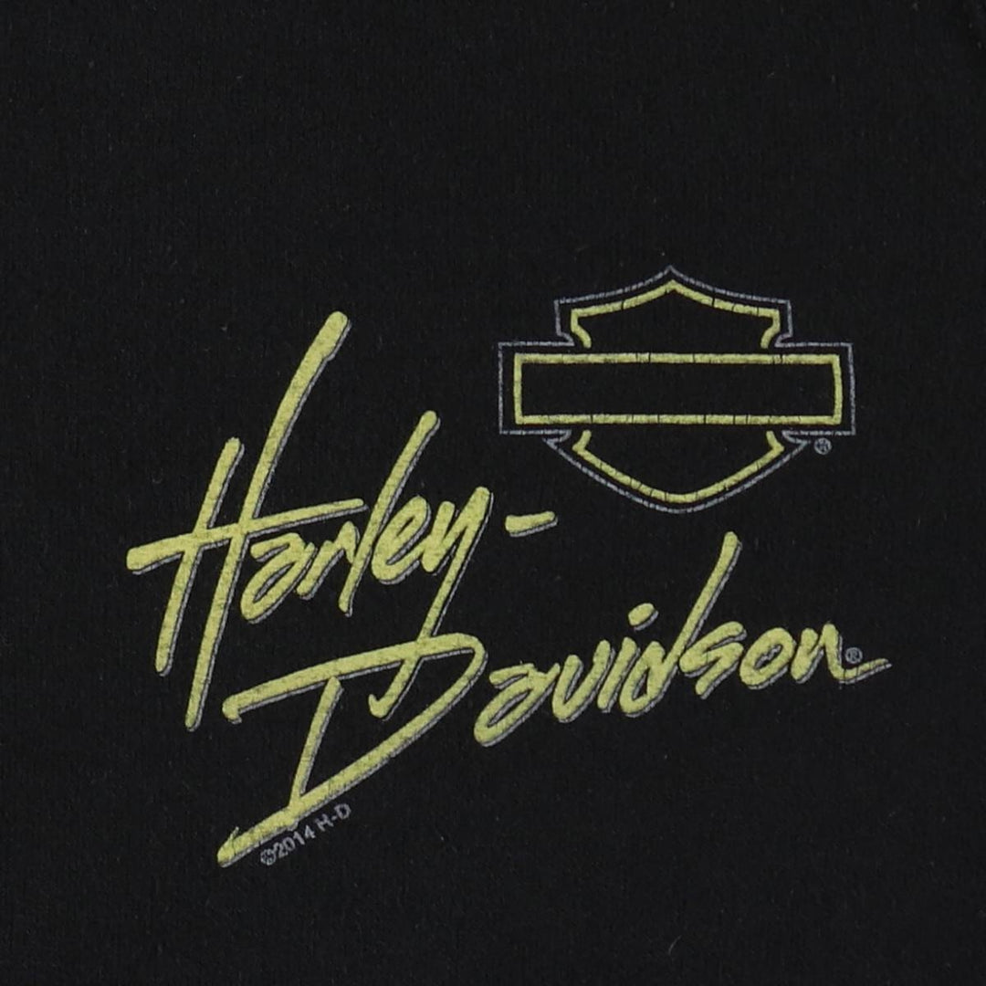 Harley-Davidson Men's Full-Zip Hoodie (XL) cotton black type Vintage Second Hand