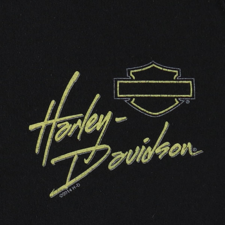Harley-Davidson Men's Full-Zip Hoodie (XL) cotton black type Vintage Second Hand