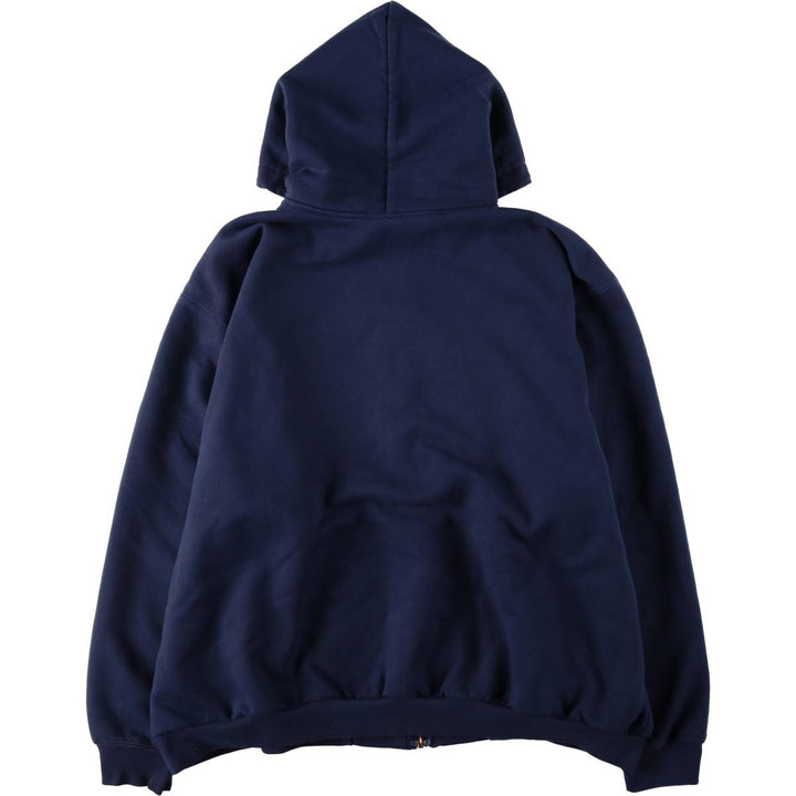 Carhartt Sweat Full Zip Hoodie Men's XXL cotton navy blue type Vintage Second Hand