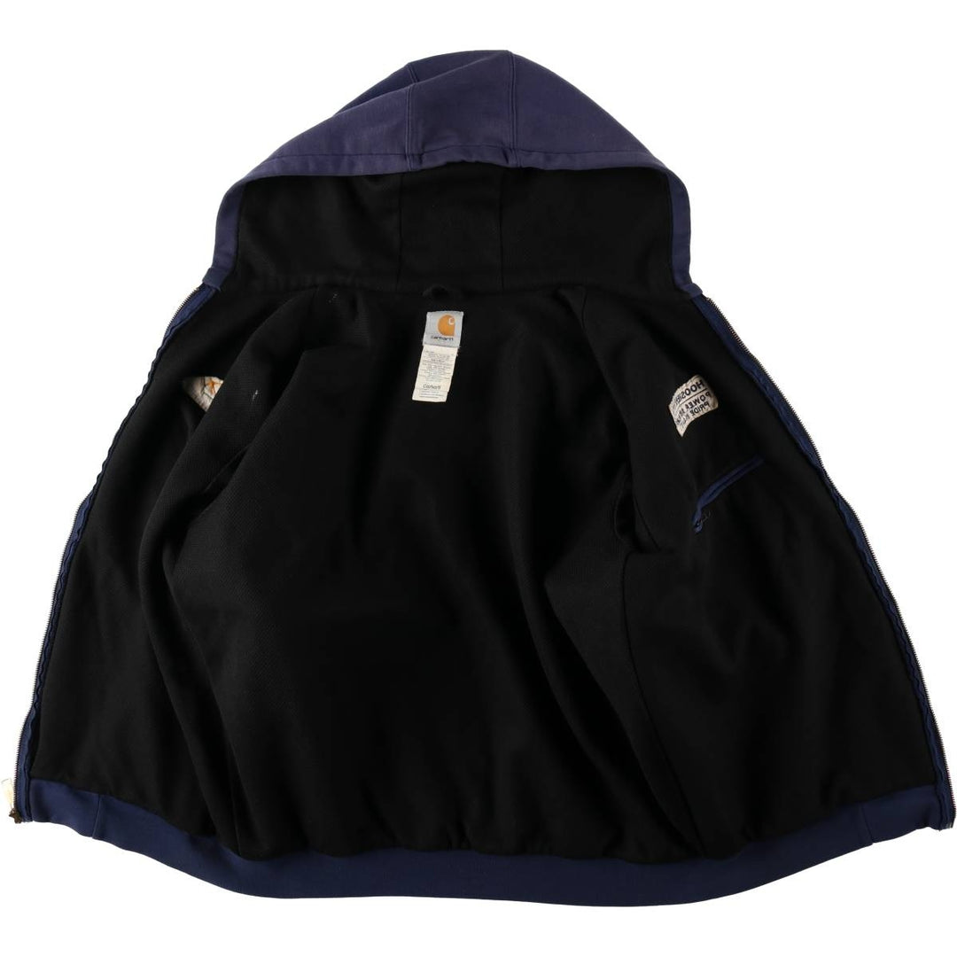 Carhartt Sweat Full Zip Hoodie Men's L size cotton navy blue type Vintage Second Hand