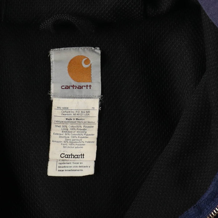 Carhartt Sweat Full Zip Hoodie Men's L size cotton navy blue type Vintage Second Hand