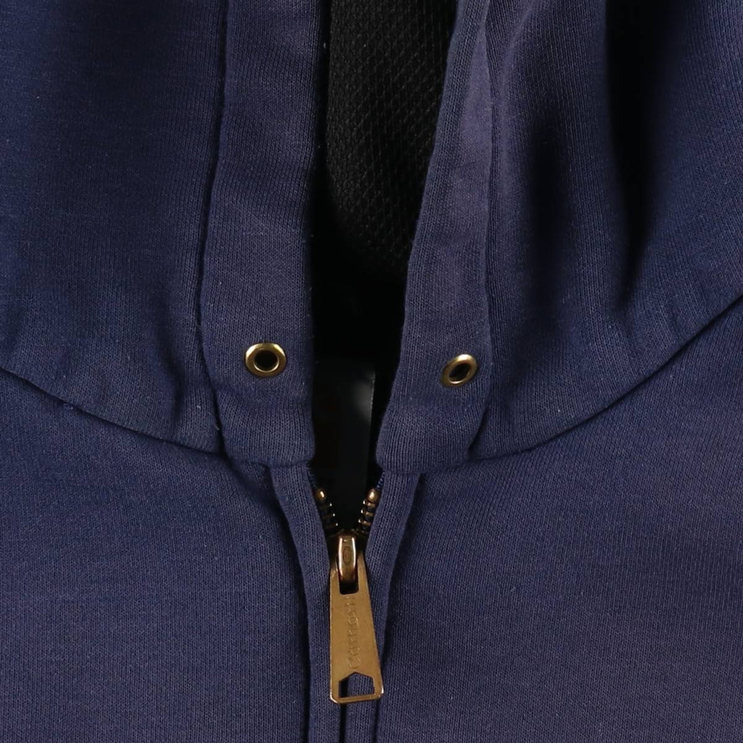 Carhartt Sweat Full Zip Hoodie Men's L size cotton navy blue type Vintage Second Hand
