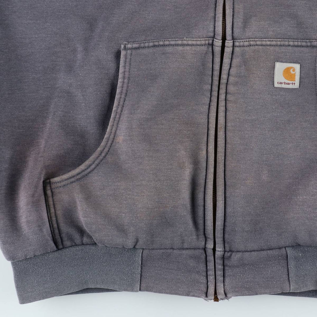 Carhartt Sweat Full Zip Hoodie Men's XL cotton gray type Vintage Second Hand
