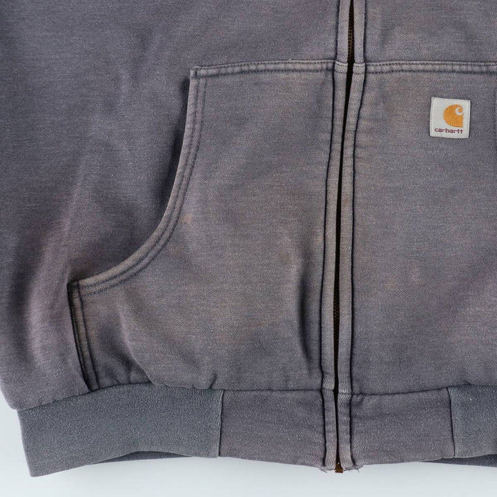 Carhartt Sweat Full Zip Hoodie Men's XL cotton gray type Vintage Second Hand