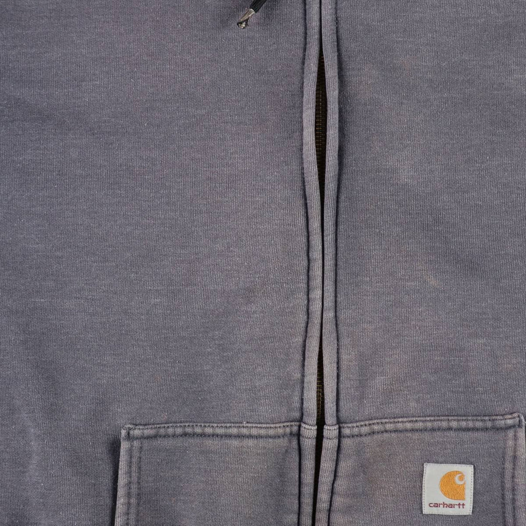 Carhartt Sweat Full Zip Hoodie Men's XL cotton gray type Vintage Second Hand