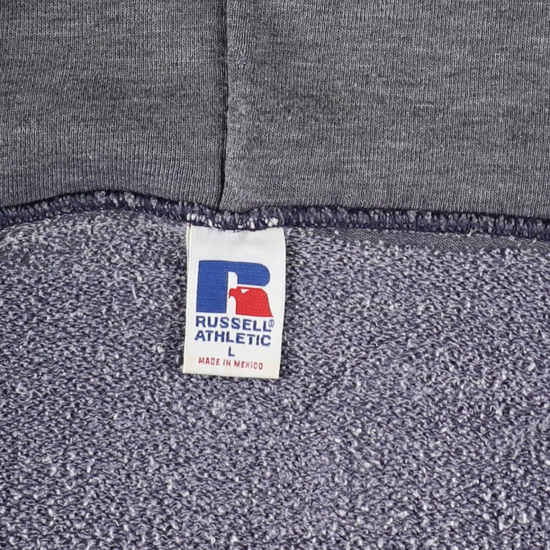 Vintage 90'S Russell Athletic full-zip sweatshirt, size L, men's polyester gray type Vintage Second Hand