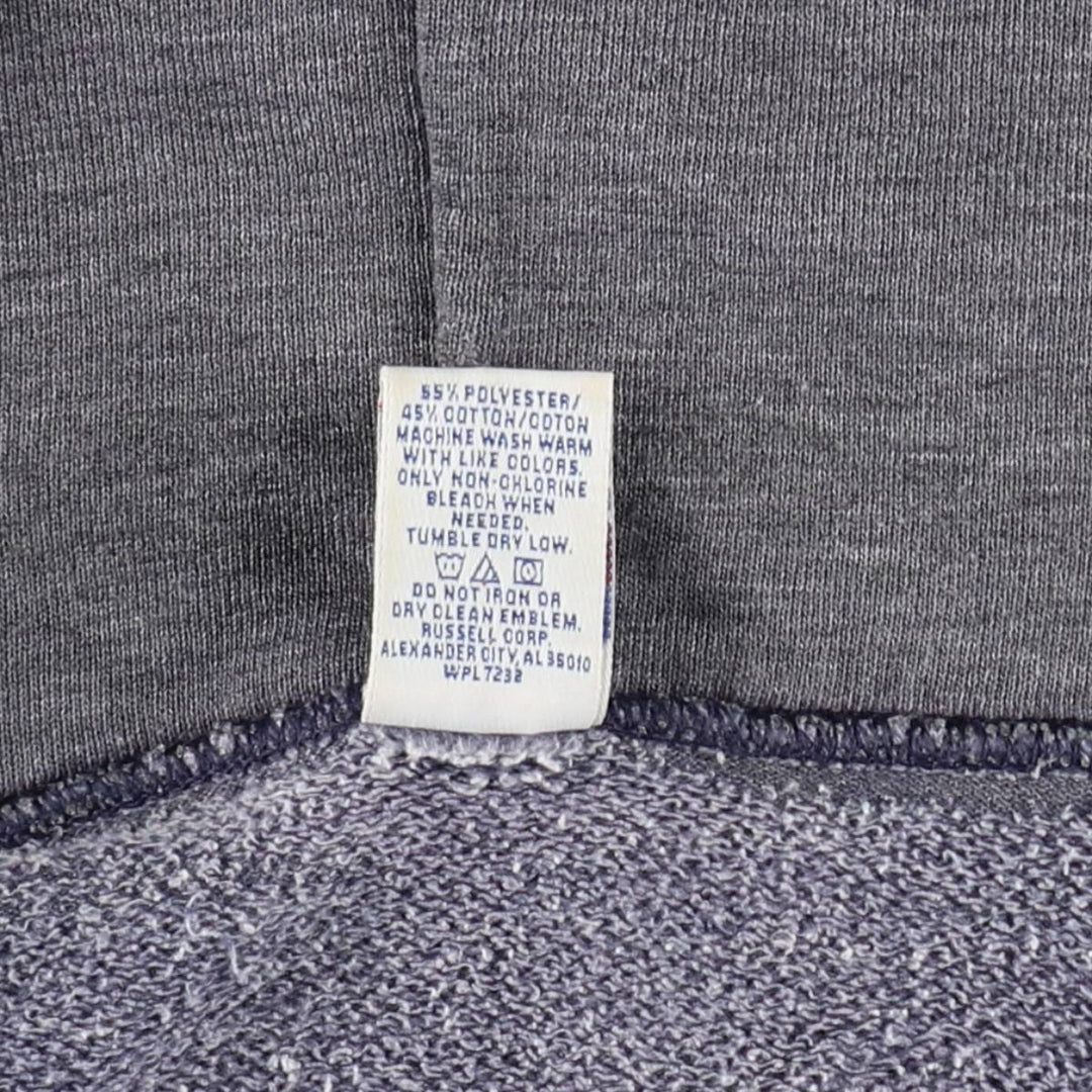 Vintage 90'S Russell Athletic full-zip sweatshirt, size L, men's polyester gray type Vintage Second Hand