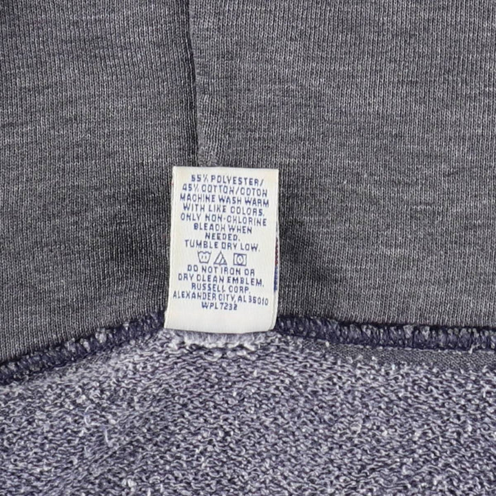 Vintage 90'S Russell Athletic full-zip sweatshirt, size L, men's polyester gray type Vintage Second Hand