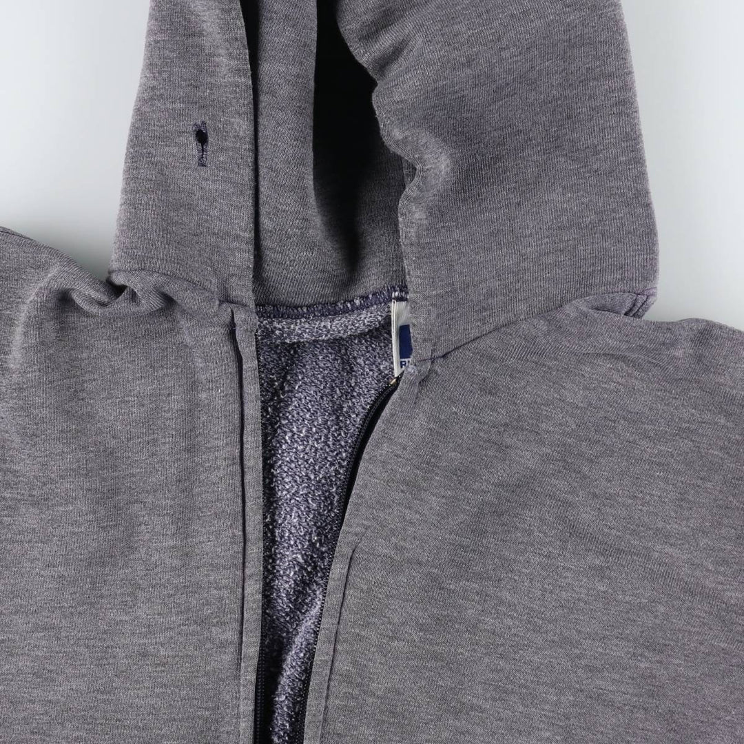 Vintage 90'S Russell Athletic full-zip sweatshirt, size L, men's polyester gray type Vintage Second Hand