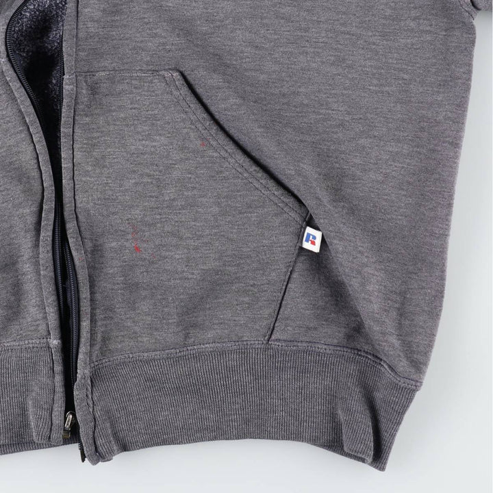 Vintage 90'S Russell Athletic full-zip sweatshirt, size L, men's polyester gray type Vintage Second Hand