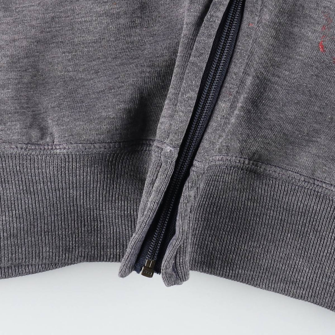 Vintage 90'S Russell Athletic full-zip sweatshirt, size L, men's polyester gray type Vintage Second Hand