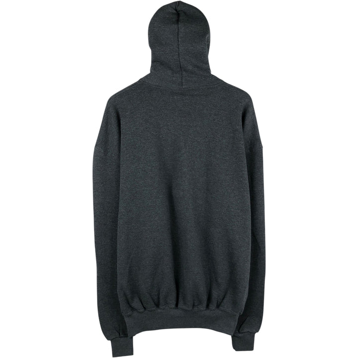 Russell Athletic Full-Zip Sweatshirt Hoodie, Men's Size XL (approx.) cotton Charcoal Vintage Second Hand