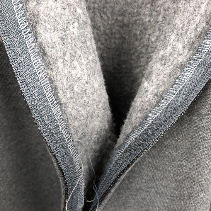 Russell Athletic Full-Zip Sweatshirt Hoodie, Men's Size XL (approx.) cotton Charcoal Vintage Second Hand