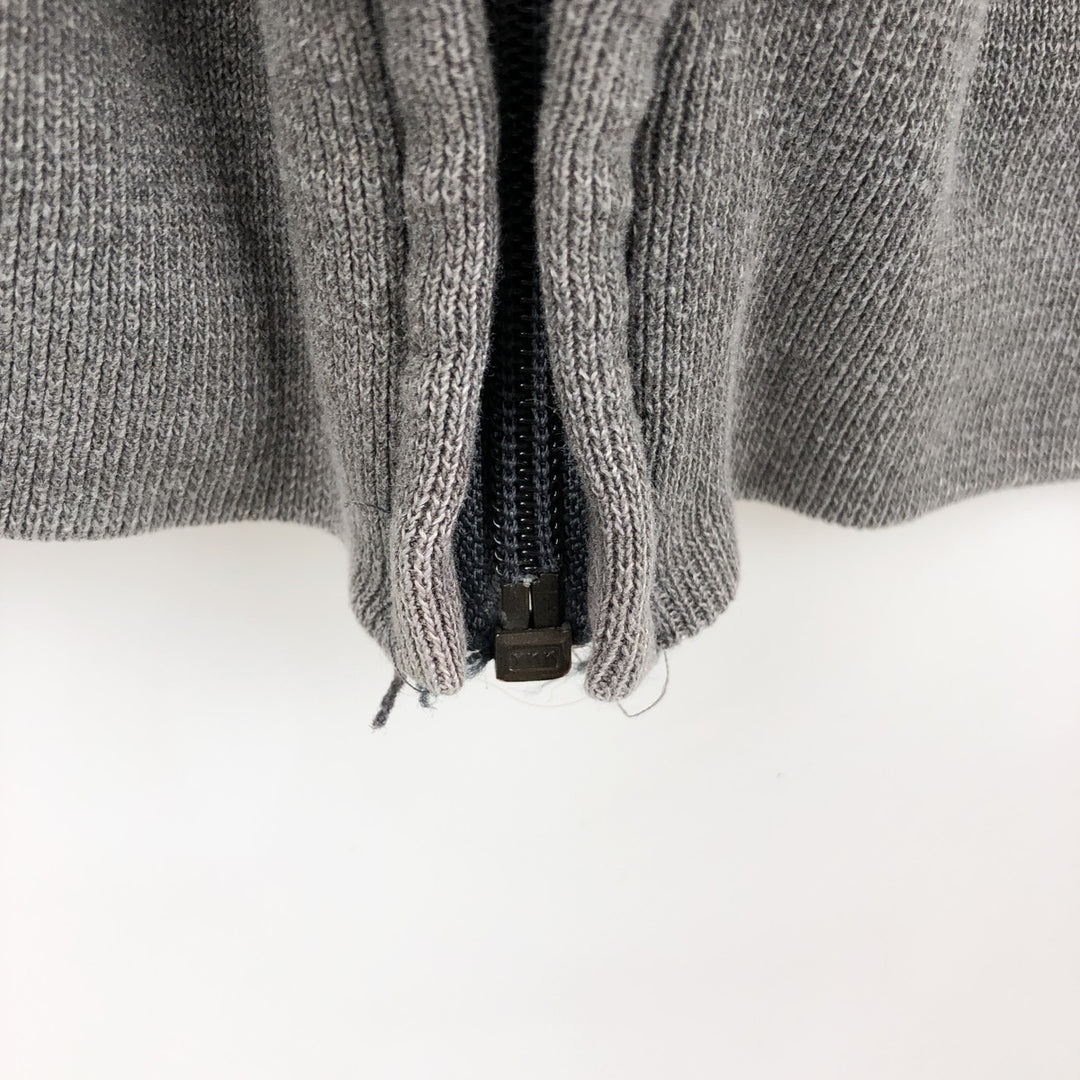 Russell Athletic Full-Zip Sweatshirt Hoodie, Men's Size XXL (approx.) cotton Charcoal Vintage Second Hand