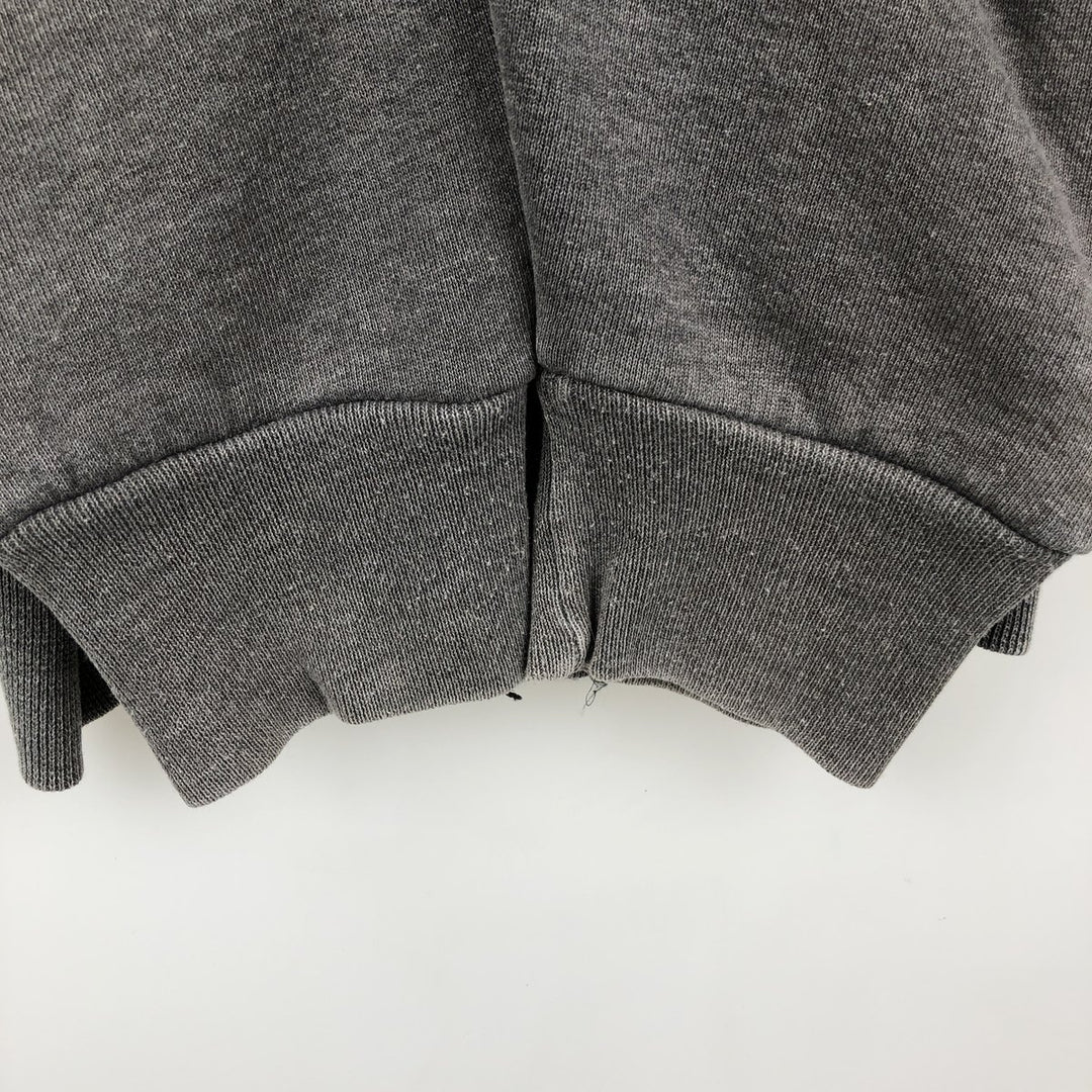 Russell Athletic Full-Zip Sweatshirt Hoodie, Men's Size XXL (approx.) cotton Charcoal Vintage Second Hand