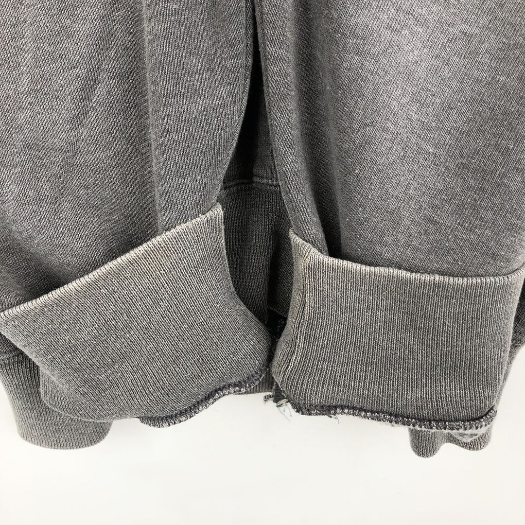 Russell Athletic Full-Zip Sweatshirt Hoodie, Men's Size XXL (approx.) cotton Charcoal Vintage Second Hand