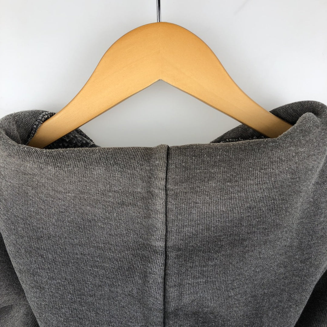 Russell Athletic Full-Zip Sweatshirt Hoodie, Men's Size XXL (approx.) cotton Charcoal Vintage Second Hand