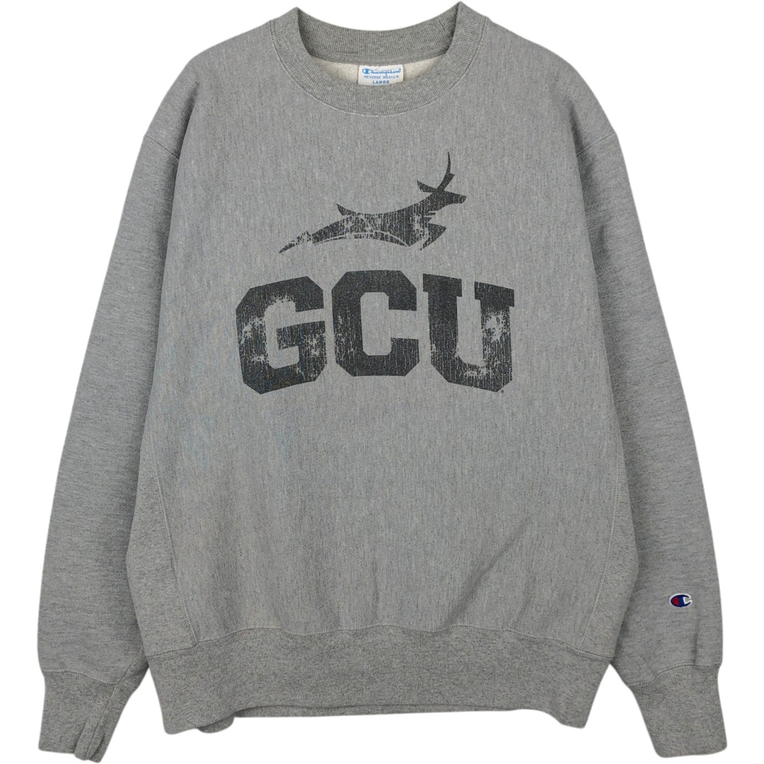 Champion REVERSE WEAVE Reverse Weave College Sweatshirt Trainer Men's L size cotton gray type Vintage Second Hand