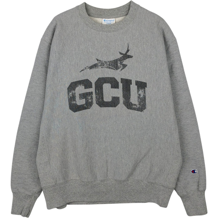 Champion REVERSE WEAVE Reverse Weave College Sweatshirt Trainer Men's L size cotton gray type Vintage Second Hand