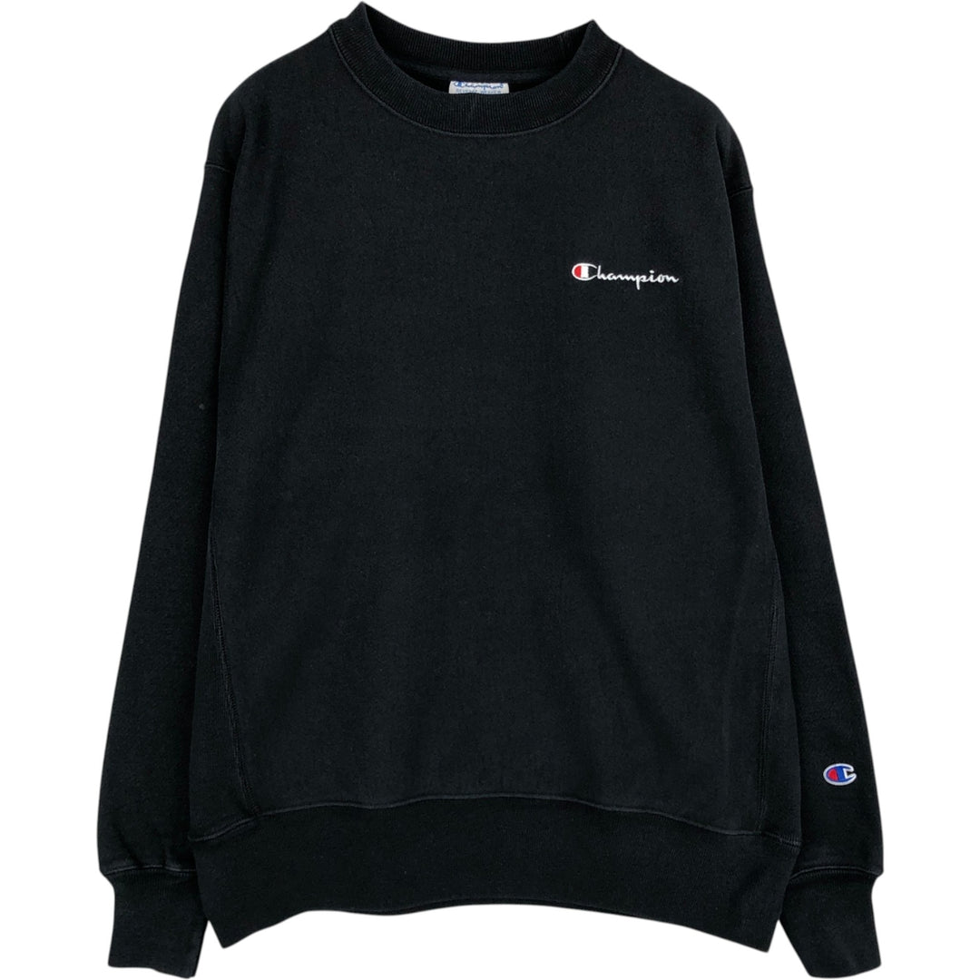 Champion REVERSE WEAVE Reverse Weave Sweatshirt Trainer Men's M size cotton black type Vintage Second Hand