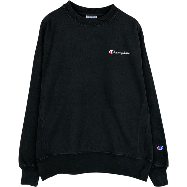 Champion REVERSE WEAVE Reverse Weave Sweatshirt Trainer Men's M size cotton black type Vintage Second Hand
