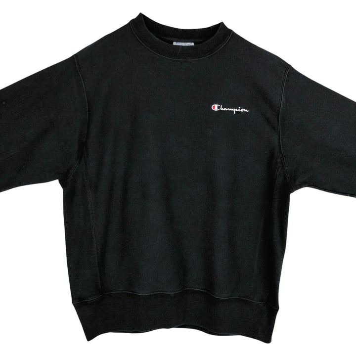 Champion REVERSE WEAVE Reverse Weave Sweatshirt Trainer Men's M size cotton black type Vintage Second Hand