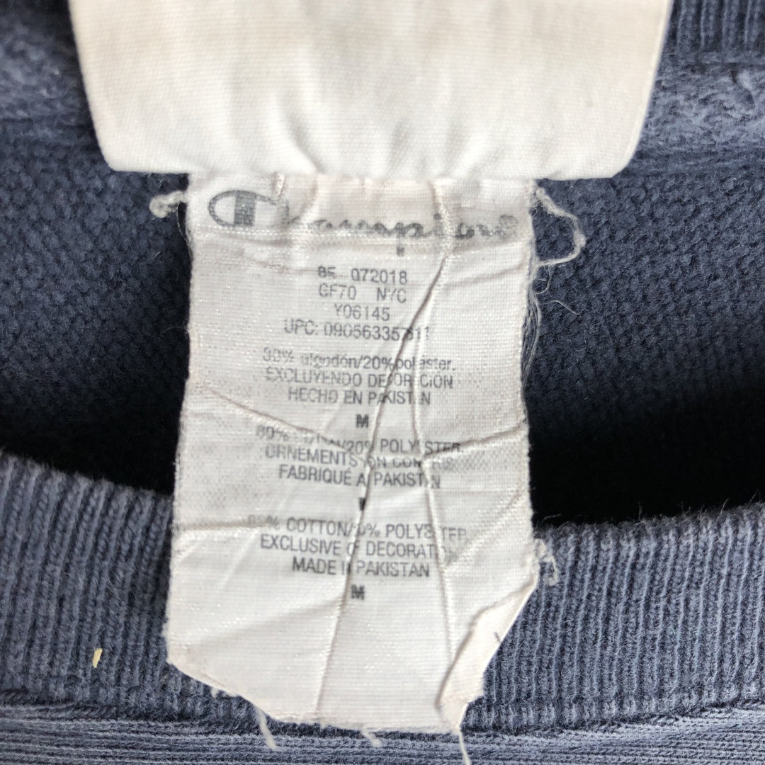 2000'S Champion Reverse Weave Sweatshirt with One-Point Logo, Men's Size M (approx.) cotton navy blue type Vintage Second Hand