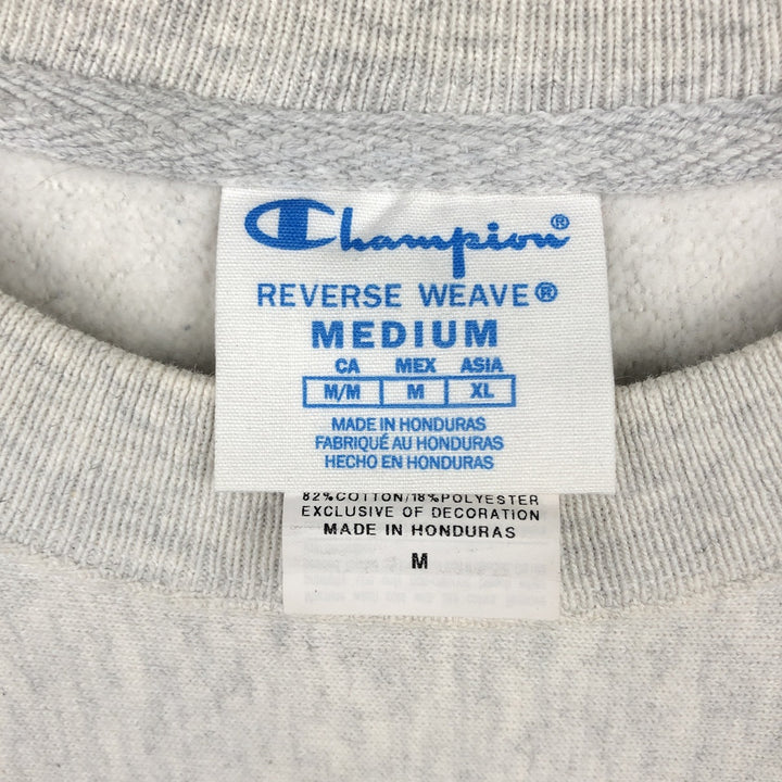 Champion REVERSE WEAVE Reverse Weave Printed Sweatshirt Trainer Men's M size cotton gray type Vintage Second Hand