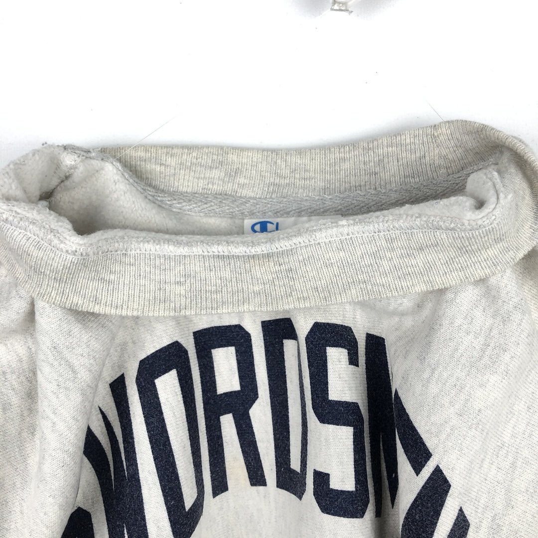 Champion REVERSE WEAVE Reverse Weave Printed Sweatshirt Trainer Men's M size cotton gray type Vintage Second Hand