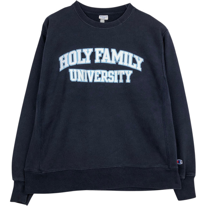 Champion REVERSE WEAVE Reverse Weave College Sweatshirt Trainer Men's L size unclear navy blue type Vintage Second Hand