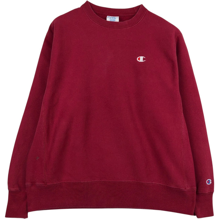 Champion REVERSE WEAVE Reverse Weave One Point Logo Sweatshirt Trainer Men's L size cotton red type Vintage Second Hand