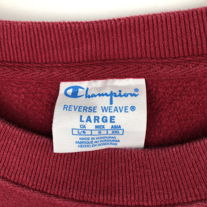 Champion REVERSE WEAVE Reverse Weave One Point Logo Sweatshirt Trainer Men's L size cotton red type Vintage Second Hand